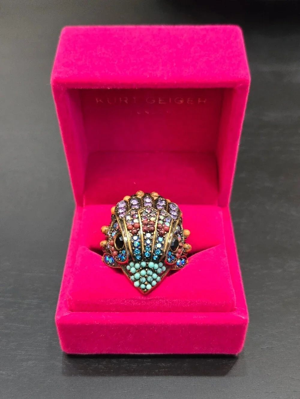 Kurt Geiger Multicolor Eagle Ring Sz 7